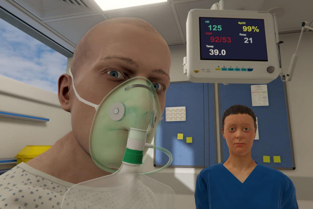 VR patient with nursing assistant