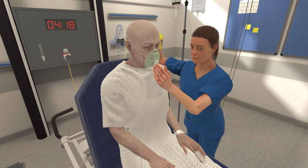 Virtual patient oxygen placement